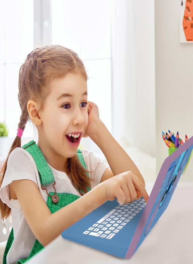 ليكسيبوك، ديزني ستيتش، كمبيوتر محمول ثنائي اللغة تعليمي (إسبانية/إنجليزية)، لعبة للأطفال، 170 نشاطًا للتعلم واللعب والموسيقى، شاشة كبيرة، أزرق، JC599Di2 - Image 3